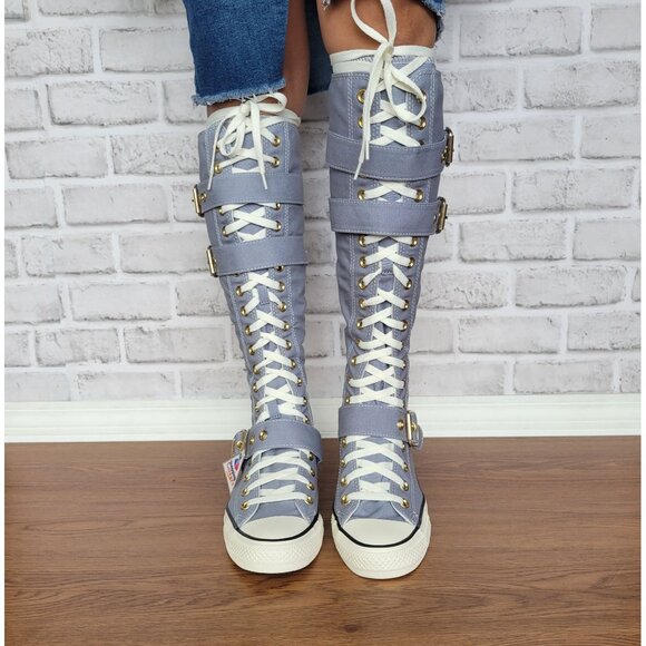 ⭐Converse Chuck Taylor All Star XXHi Buckles knee-hi 8.5 Boots Shoes Zip A11892C - Picture 6 of 11